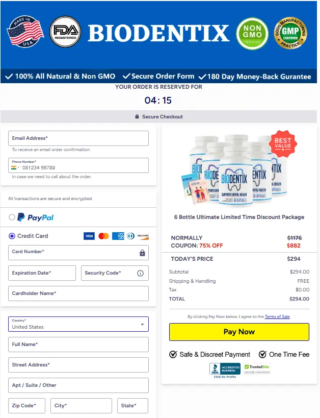BioDentix-order-page